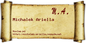 Michalek Ariella névjegykártya